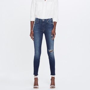 Mother High-waisted Looker Ankle Fray Jeans